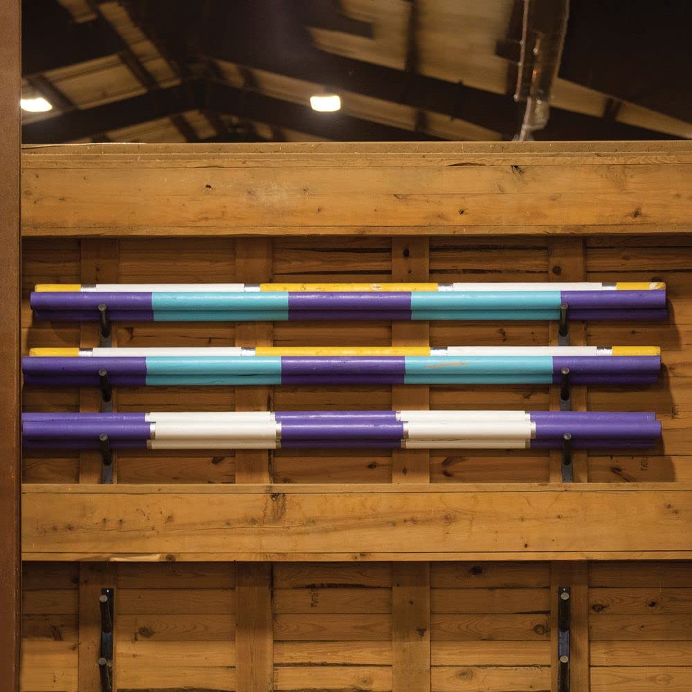 Pro Series 9 Jump Pole Storage Hanger - Heavy Duty Pole Organizer for Gymnastics Equipment | Stable Wall Mount for 9 Jump Ropes | Easy Install & Durable Design | 7-Year Warranty | Perfect for Home Gyms, Dance Studios & Training Centers