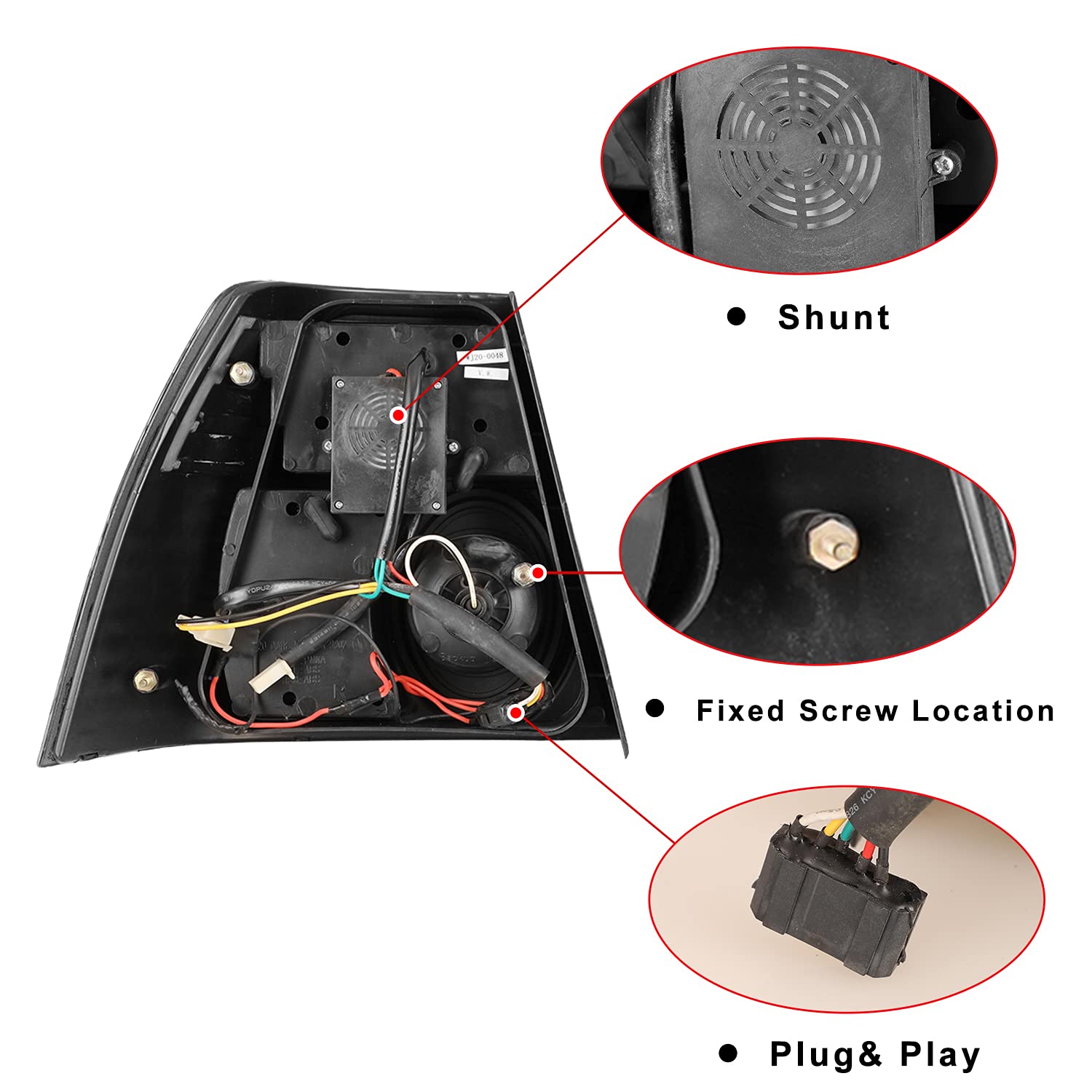 ROXX LED Tail Lights Replacement for 1999-2003 Volkswagen Jetta - Black Housing & Smoke Lens Pair with DRL - Driver & Passenger Side - Upgrade Your Car's Style & Visibility for Night Driving & Enhanced Safety