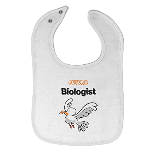 Toddler & Baby Bibs with Burp Cloths - Seagull Print Cotton Feeding Set for Boys & Girls (White Design) - Perfect for Mealtime, Travel & Messy Play