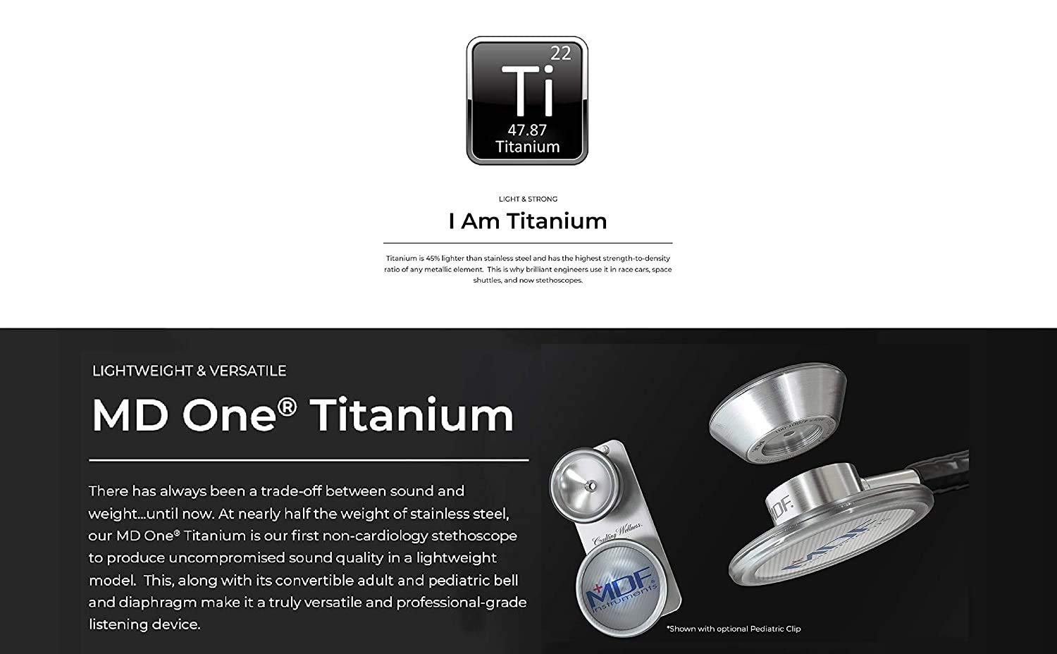 MDF777TF Lightweight Titanium Stethoscope for Adults - Silver Chestpiece & Sunflower Tube Design | Medical, Nursing, Healthcare Professionals | Perfect for Hospitals, Clinics & Home Use