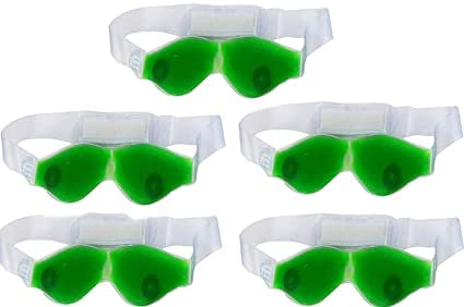 SHREE RAGHUVIR Aloe Vera Cooling Gel Eye Mask (5 Pack) - Dark Circle Relief, Soothing Eye Pads for Puffy Eyes - Perfect for Sleep, Travel & Work - Summer & Winter Eye Care Solution
