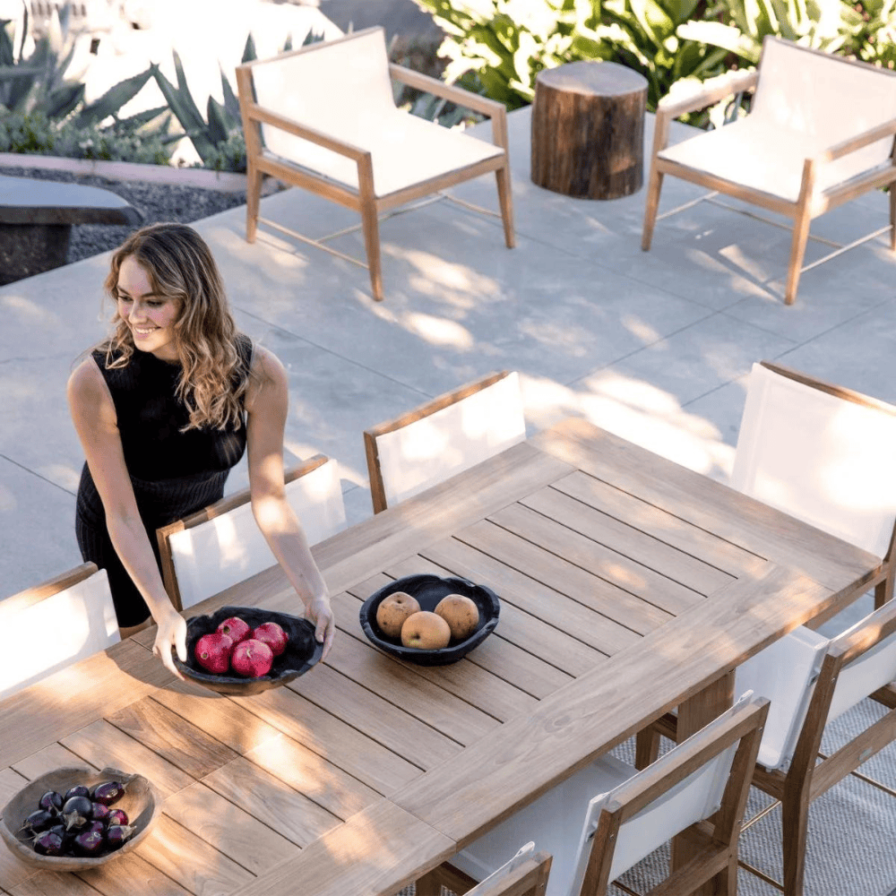Outdoor Dining Table by Byron - Weatherproof Patio Furniture for Garden, Deck, and Backyard Dining