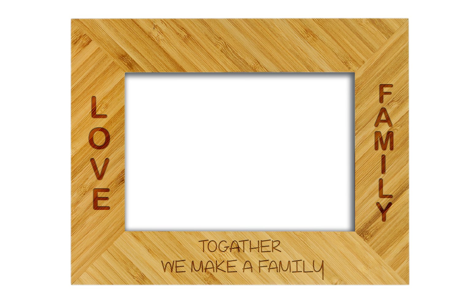 Personalized Wooden Picture Frame 5x7 - Custom Engraved Photo Frame for Family & Loved Ones - Perfect for Home Decor, Wedding Gifts & Anniversary Presents