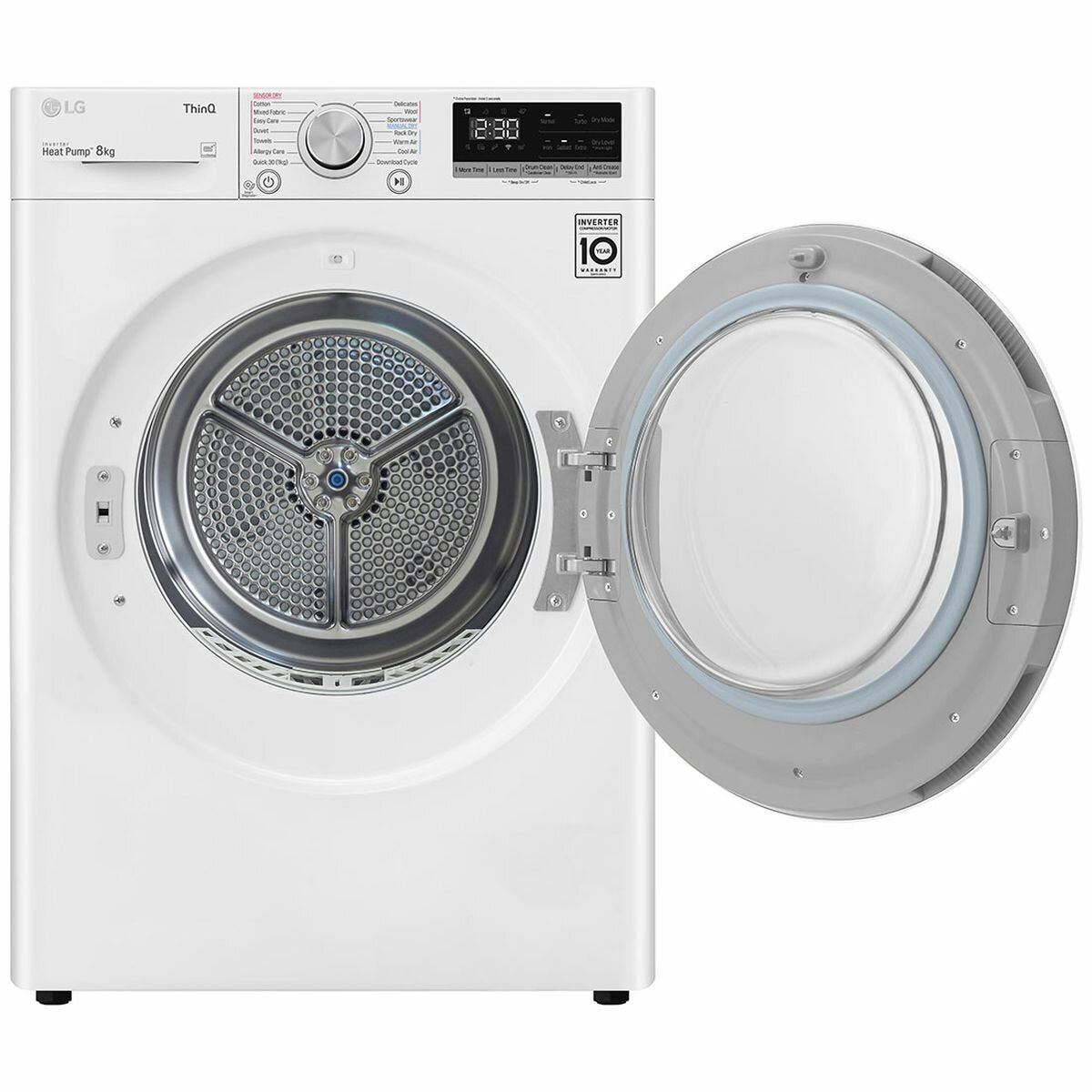 LG DVH5 08W 8kg Heat Pump Dryer with Inverter Control - Energy Efficient Laundry Solution for Homes & Apartments