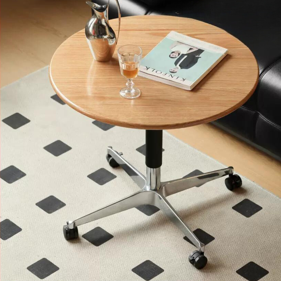 Solid Wood Lift-Top Side Table - Oak, Cherry, Poplar - Adjustable Height Coffee Table with Storage for Living Room, Bedroom, or Office