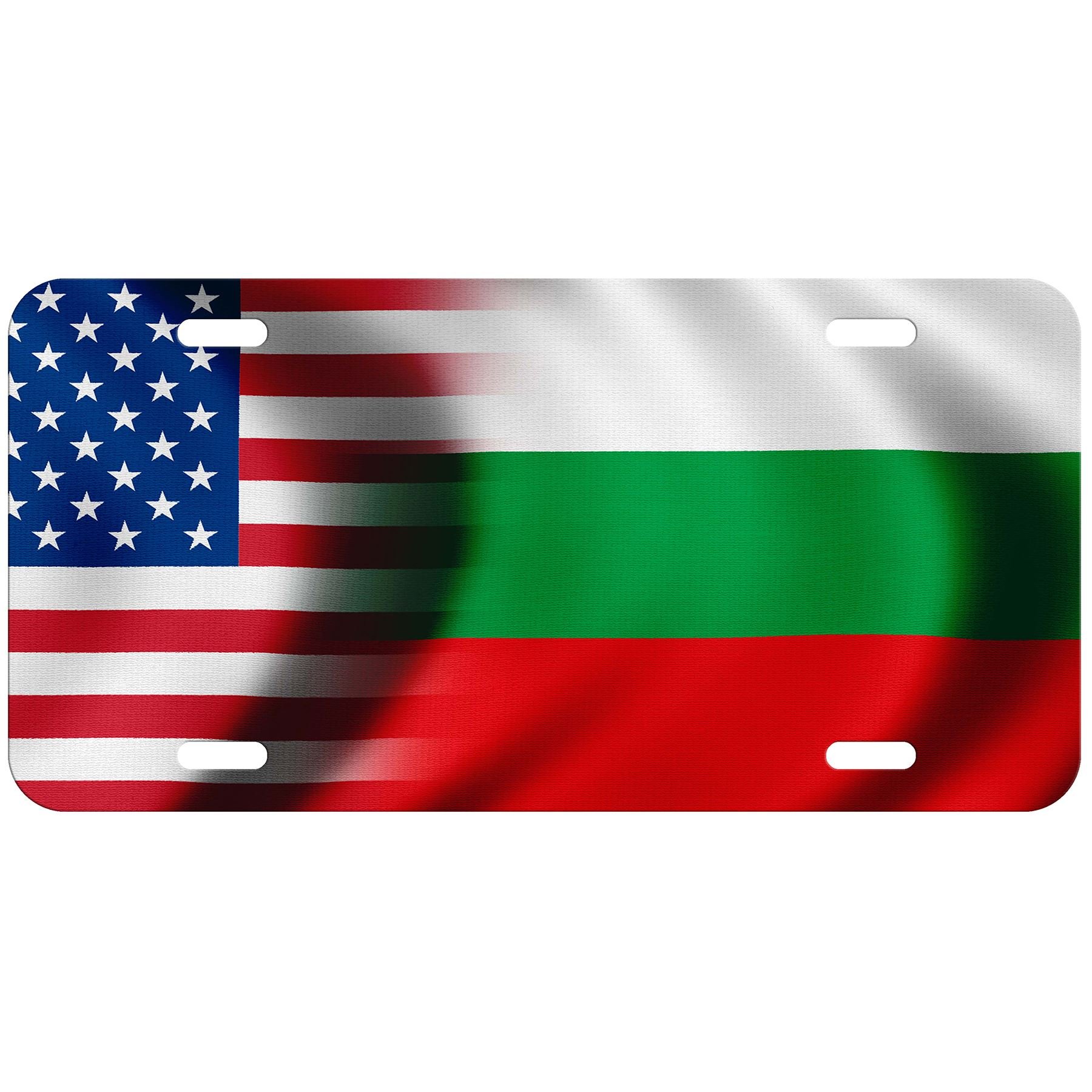 Bulgarian Flag Aluminum License Plate - Custom Car Tag for Bulgaria Lovers - Perfect for Cars, Trucks & Motorcycles - USA Made