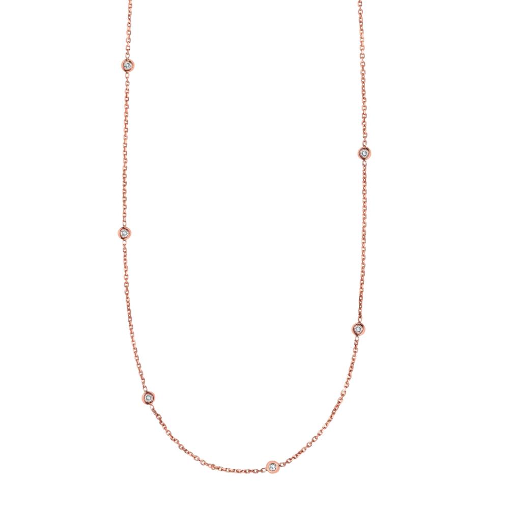 14K Gold .25ct Diamond by the Yard Necklace - Dainty Everyday Layering Chain for Women | Perfect for Gifts, Anniversaries & Special Occasions