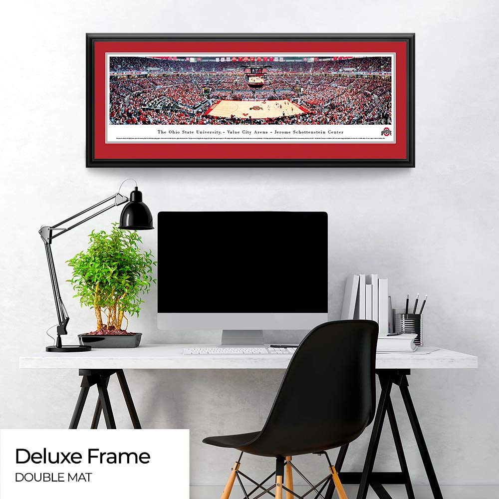Ohio State Buckeyes Basketball Poster - Blakeway Panoramas NCAA Sports Wall Art for Game Room, Dorm & Office Decor