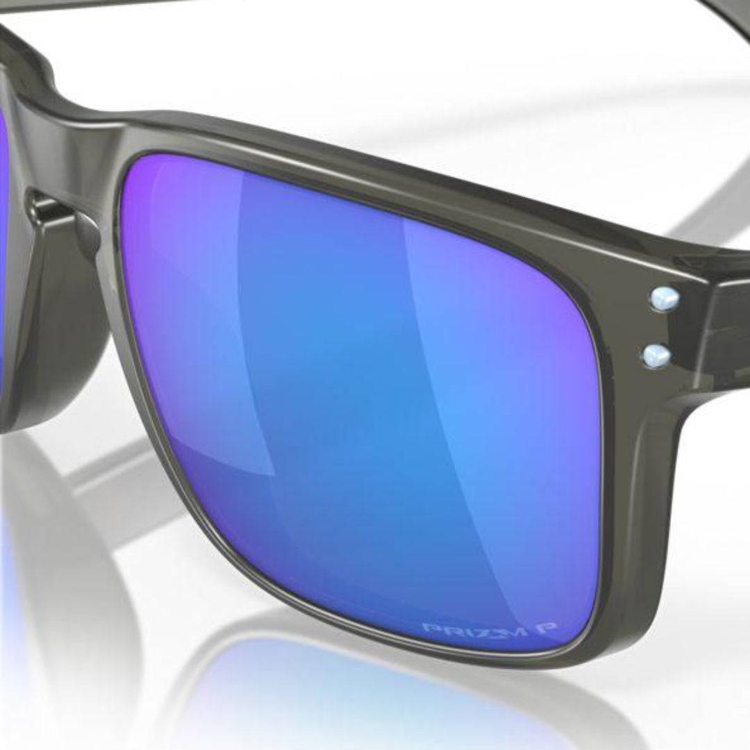 Oakley Holbrook Sunglasses - Matte Grey Smoke Frame with Prizm Sapphire Polarized Lenses (Low Bridge Fit) for Men & Women - Model 0OO9244 924465 - Perfect for Driving, Outdoor Sports & Everyday Fashion