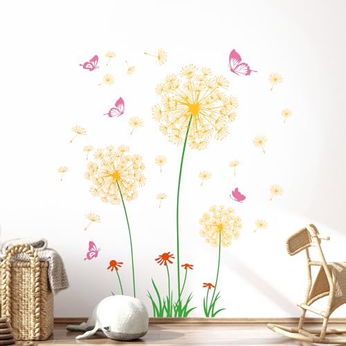 Yellow Dandelion Wall Sticker
