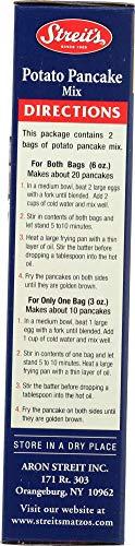 Streit's Premium Potato Pancakes - 6 oz Box | Crispy & Delicious for Breakfast, Brunch, or Hanukkah Celebrations
