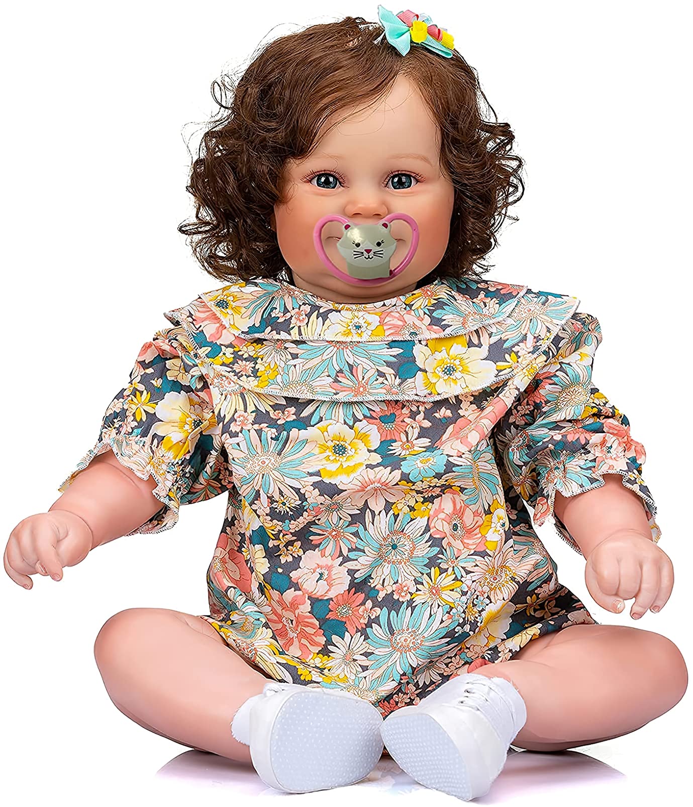 TERABITHIA 24 Inch Realistic Reborn Baby Doll - Lifelike Weighted Soft Body, Flexible Limbs, Collectible Art Doll for Girls | Perfect Birthday Gift, Nursery Decoration & Pretend Play Companion