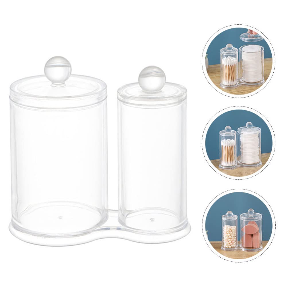 Cabilock Cotton Swab & Makeup Organizer Box - Storage Container for Cotton Balls, Pads & Beauty Supplies | Perfect for Bathroom Counter, Vanity & Travel