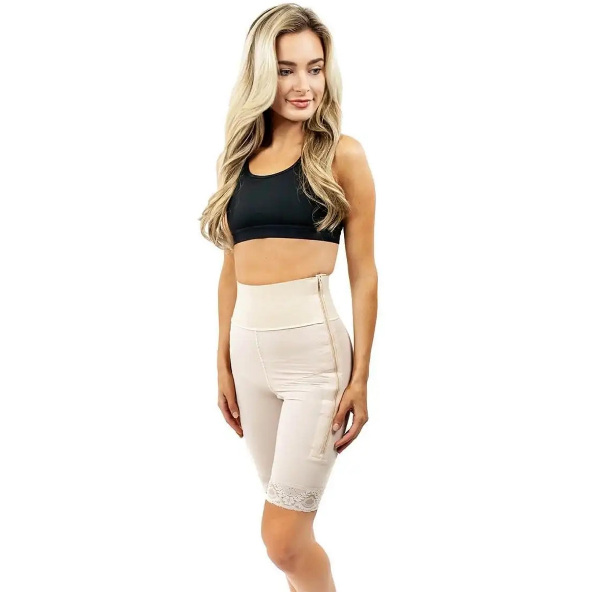 Post Surgery Compression Shorts for Women – Mid Thigh Tummy Tuck Recovery Garment 4