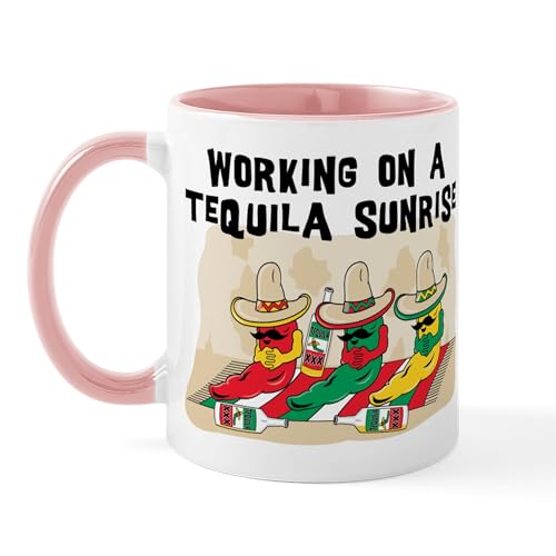 White/Pink Inside - Working On A Tequila Sunrise Mug