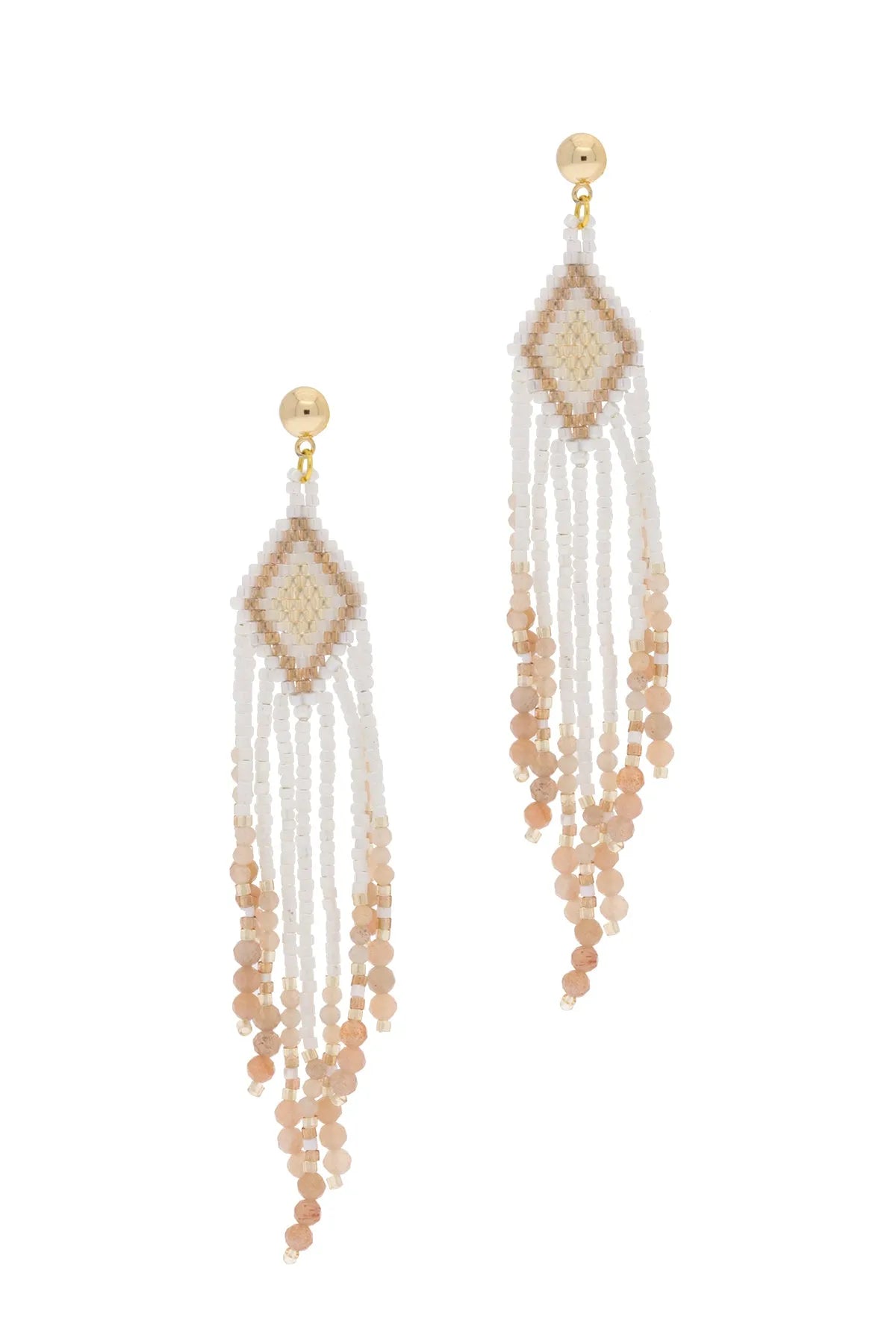 Sparkling Diamond Beaded Dangle Earrings for Women - Elegant Drop Earrings for Party, Wedding & Evening Wear