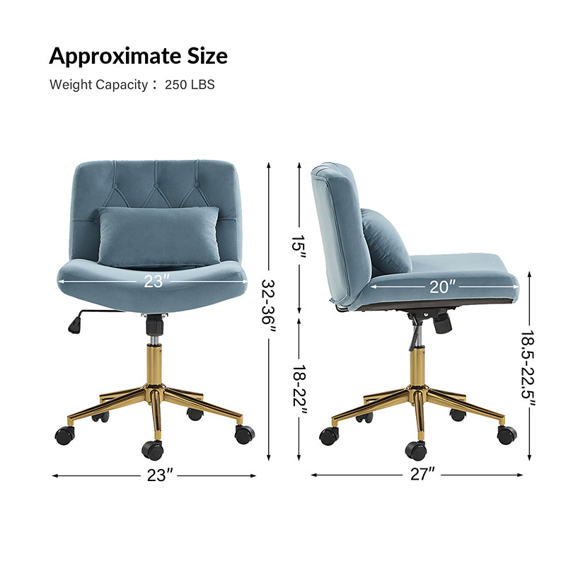 Norm Modern Flannel Adjustable Office Chair - Ergonomic Desk Chair for Home & Office Workspace, Perfect for Long Hours of Sitting