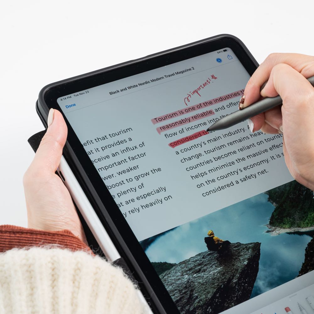 Adonit Neo Stylus for iPad - Space Grey | Precision Drawing & Writing Tool for Artists, Students & Professionals | Perfect for Note-Taking, Digital Art & Graphic Design