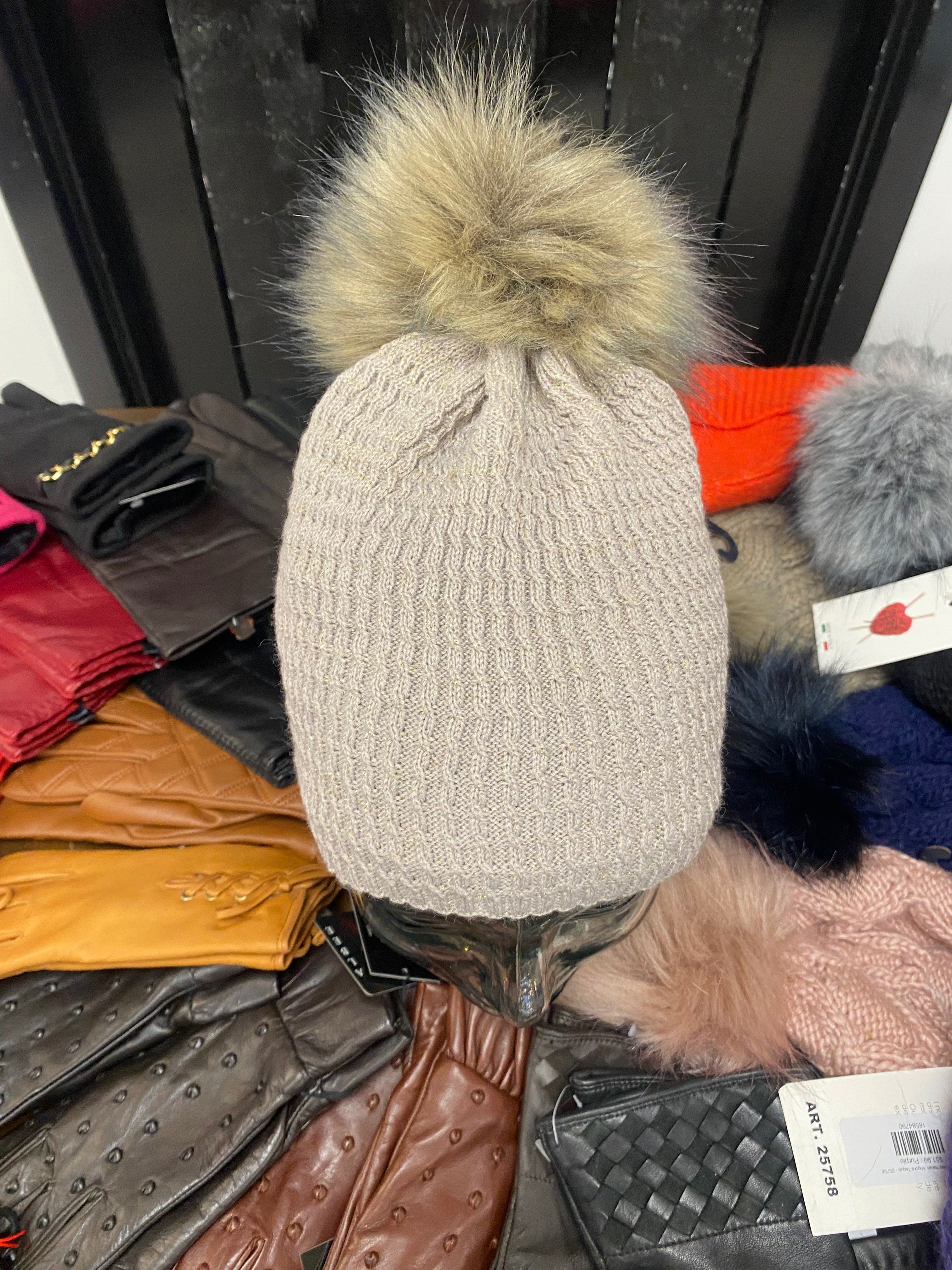 Cozy Knit Fleece Lined Pom Pom Winter Beanie Hat for Women - Warm Soft Cuffed Knit Hat for Cold Weather, Outdoor Activities & Fashion Accessories