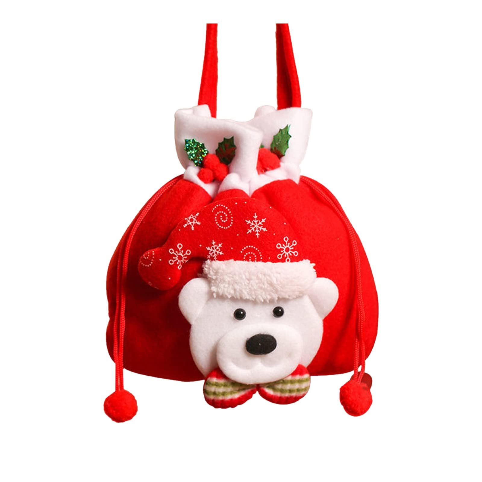 Qwent Christmas Drawstring Bags - Festive Bronzed Gift Pouch for Candy, Treats & Party Favors | Perfect for Holiday Gifting, Halloween Treats & Birthday Party Favors