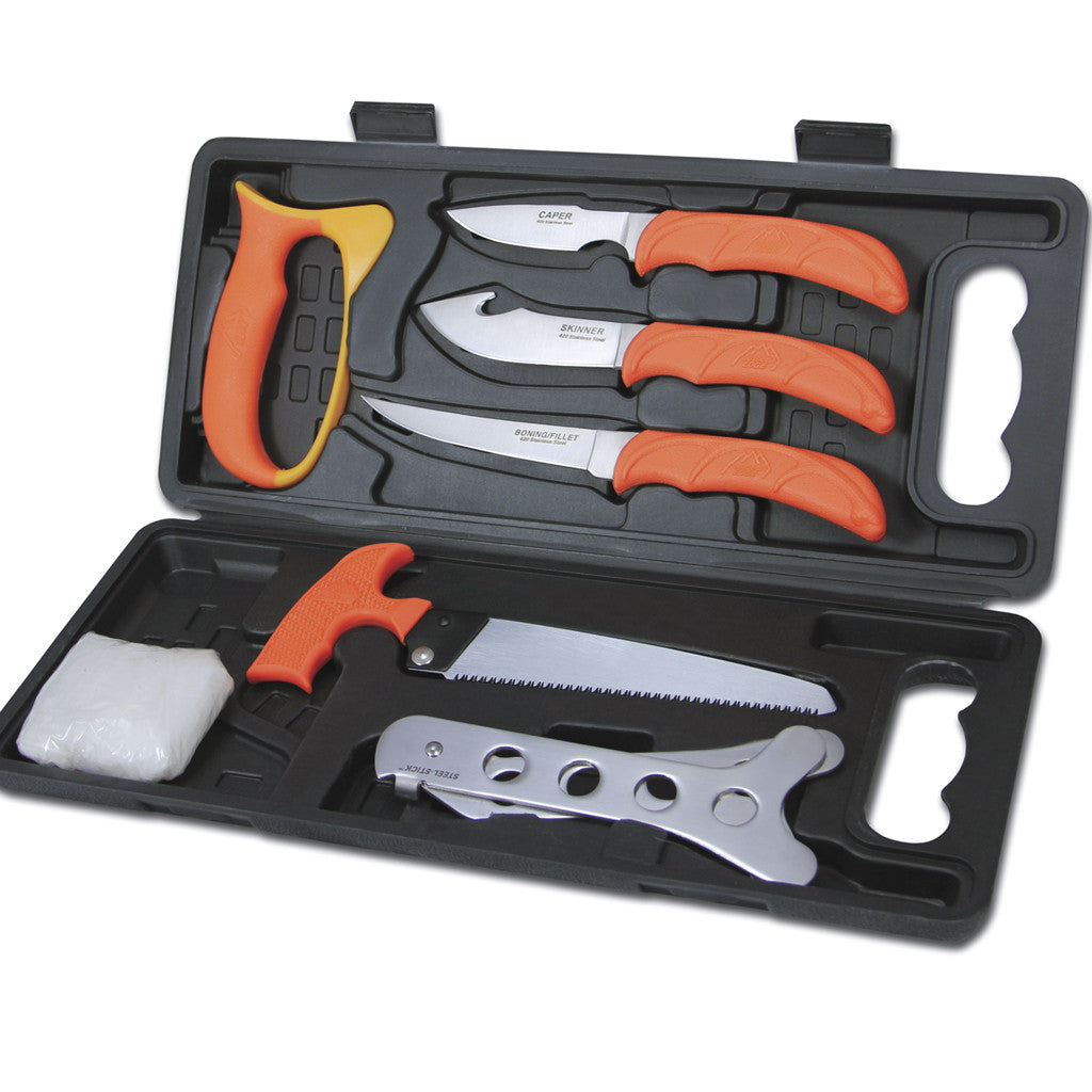 Outdoor Edge Wild Pak - Premium Hunting Knife Set with Folding Blade & Sheath for Camping, Survival & Outdoor Adventures