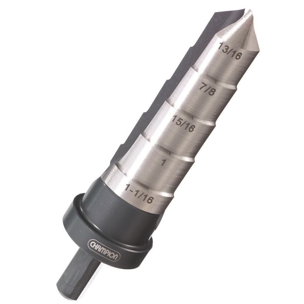 Champion Heavy Duty 3-Piece Step Drill Bit Set - High Speed Steel Step Reamers for Metal, Wood & Plastic - Perfect for DIY, HVAC, Electrical & Plumbing Projects