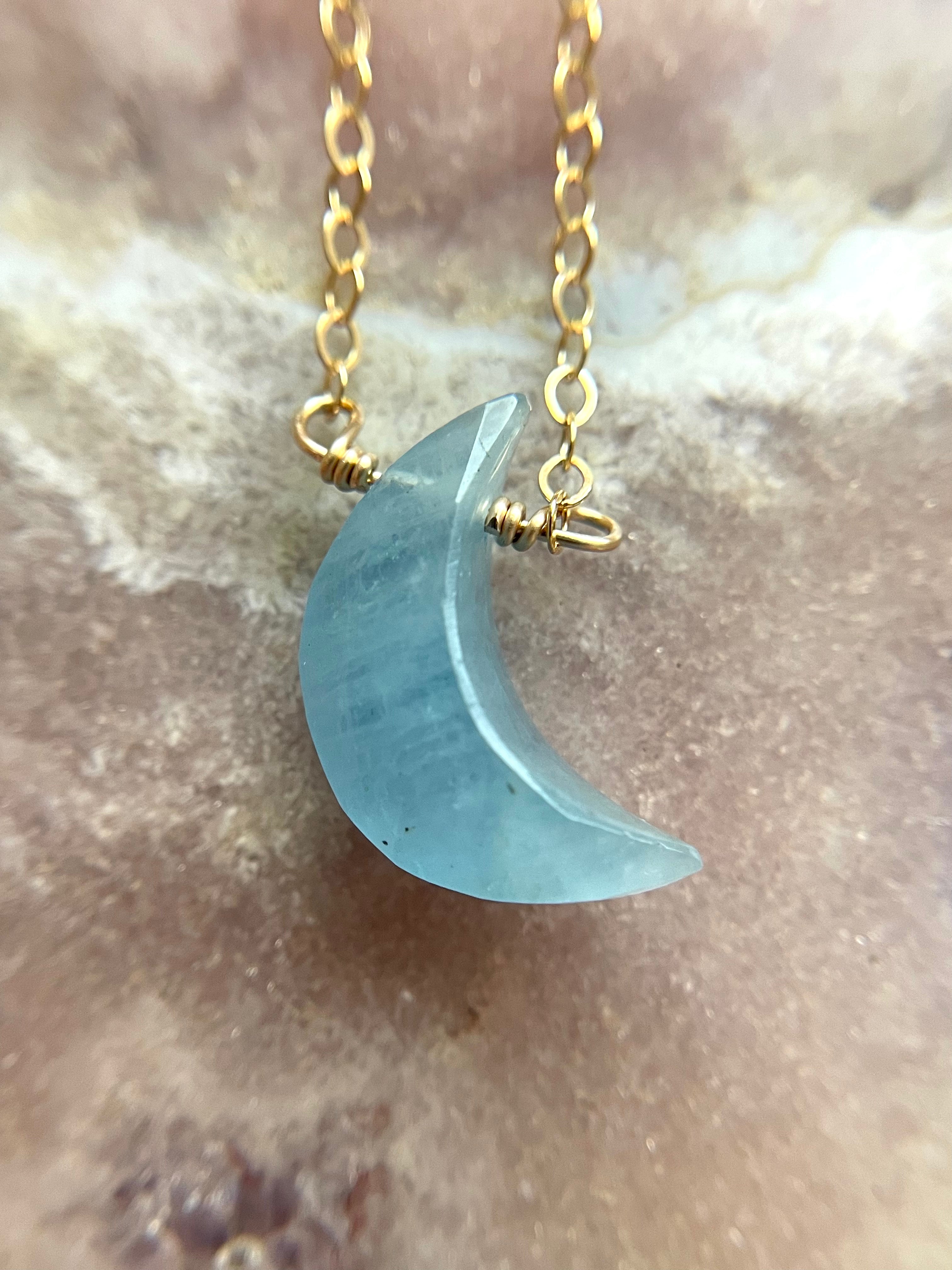 Handmade Aquamarine Pendant Necklace - Sterling Silver or Gold Fill Options - Perfect for Birthdays, Anniversaries & Special Occasions