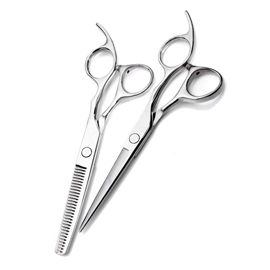 Trendy Retail® 10-Piece Professional Hair Cutting Scissors Set with Cape, Clips & Comb - Barber & Home Salon Kit for Precision Haircuts, Styling & Grooming