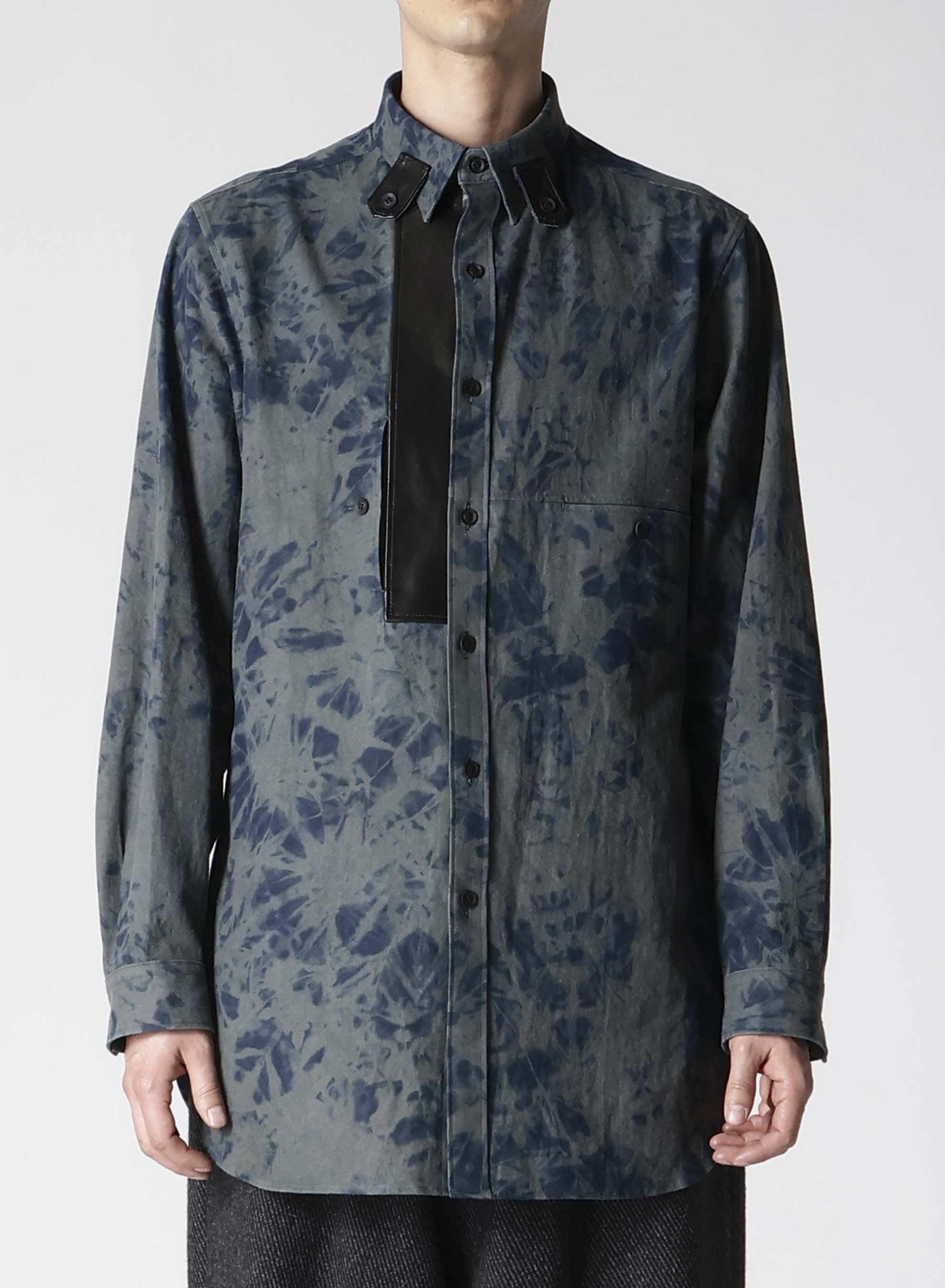 Stylish Cotton Linen Canvas Blouse with Leather Panel Details - Perfect for Office Wear & Casual Outings