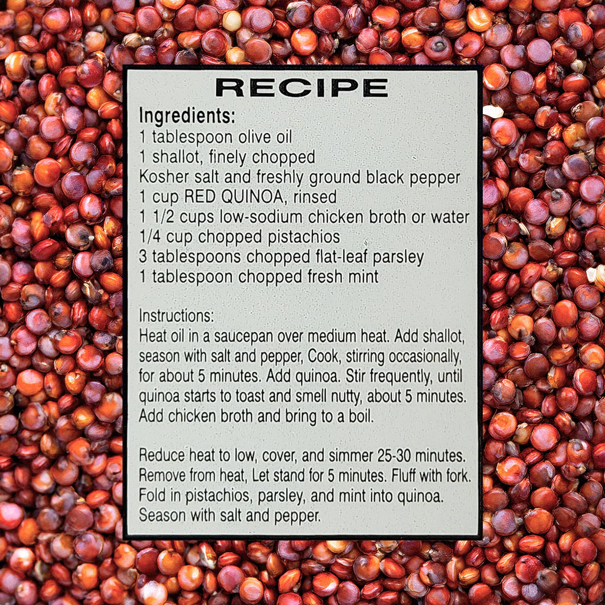 Organic Whole Grain Red Quinoa - Non-GMO, High Protein & Fiber, Rich in Iron, Superfood Seeds - Quick 15 Minute Cook Time - 24oz (1.5lb) - Perfect for Salads, Buddha Bowls & Healthy Meal Prep