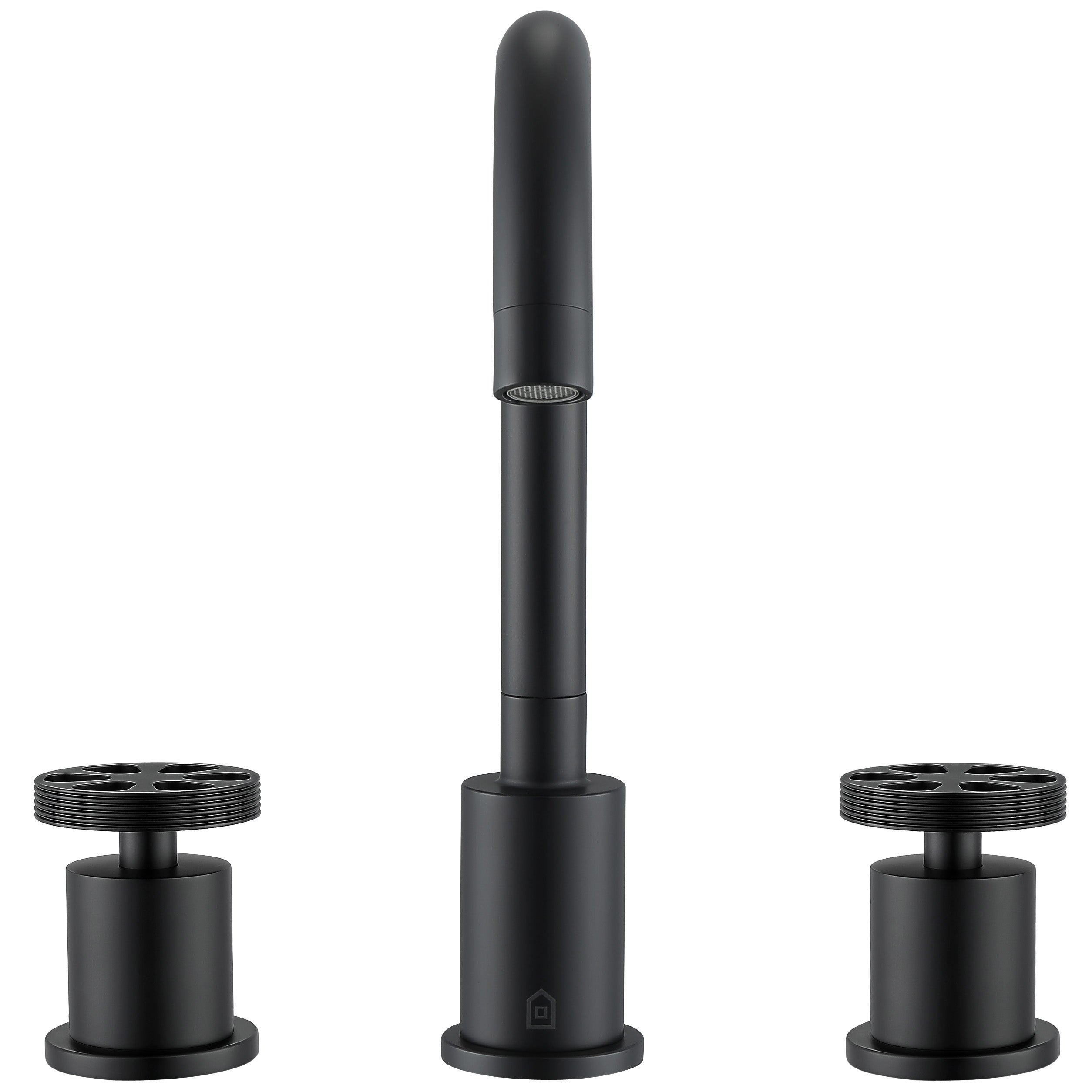Ancona Nova Series Matte Black Widespread Bathroom Faucet - Modern Sink Faucet for Bathroom Vanity, Powder Room & Guest Bath Installation