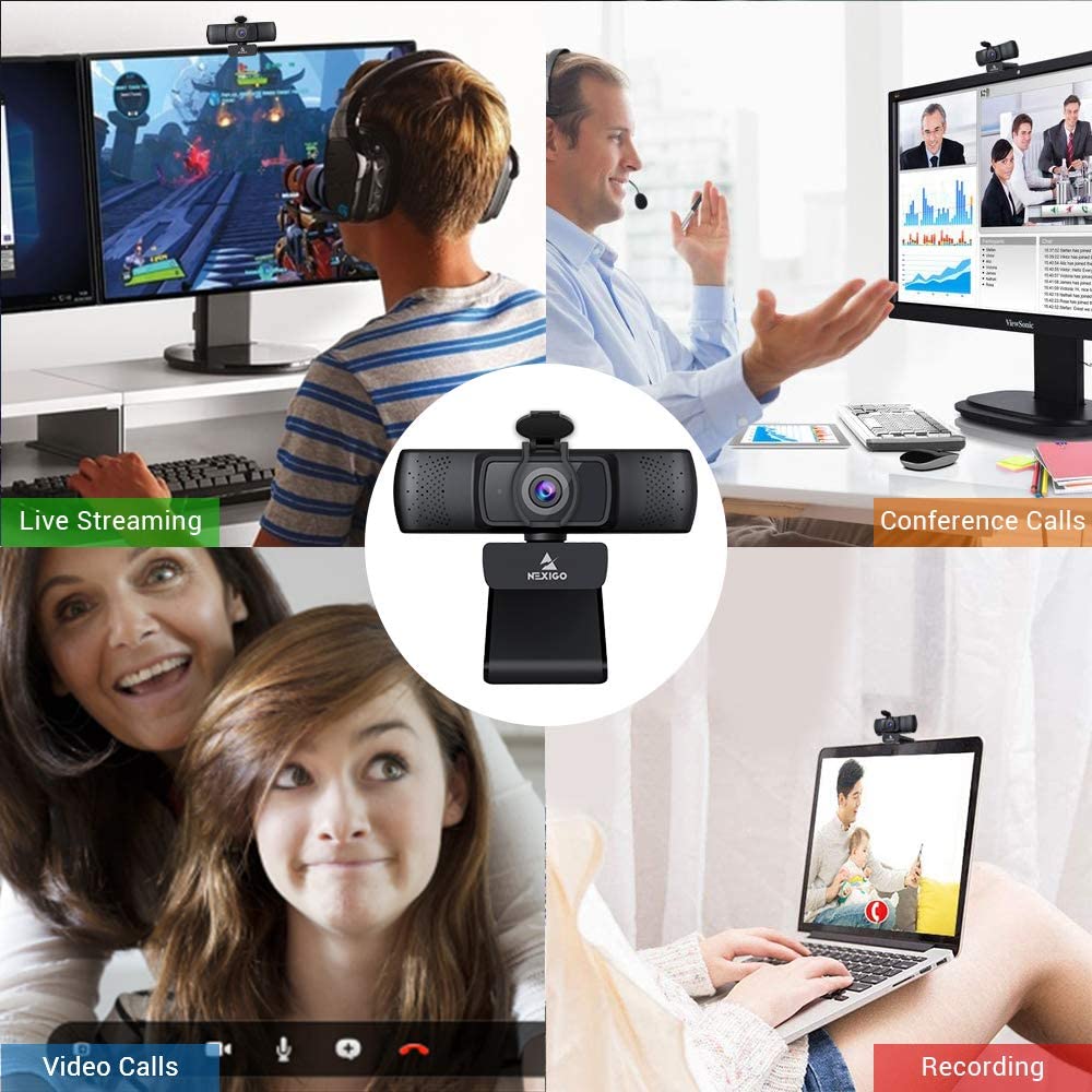 NexiGo N930P 1080p HD Autofocus Webcam with Built-in Microphone for Zoom, Skype, Teams - Perfect for Video Conferencing, Online Classes, and Live Streaming