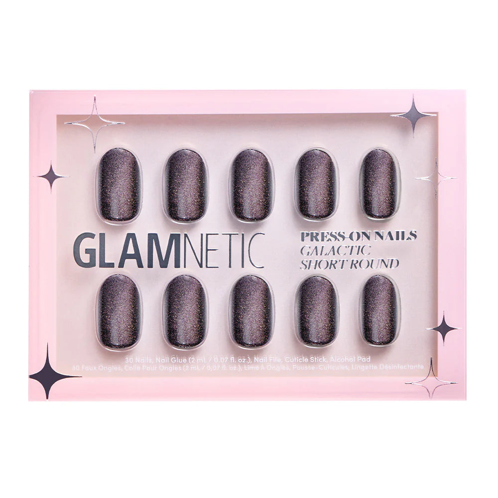 Galaxy Press On Nails - Long Lasting Fake Nails with Glue - Full Cover Acrylic Nails for Women - Perfect for Parties, Weddings, and Special Occasions