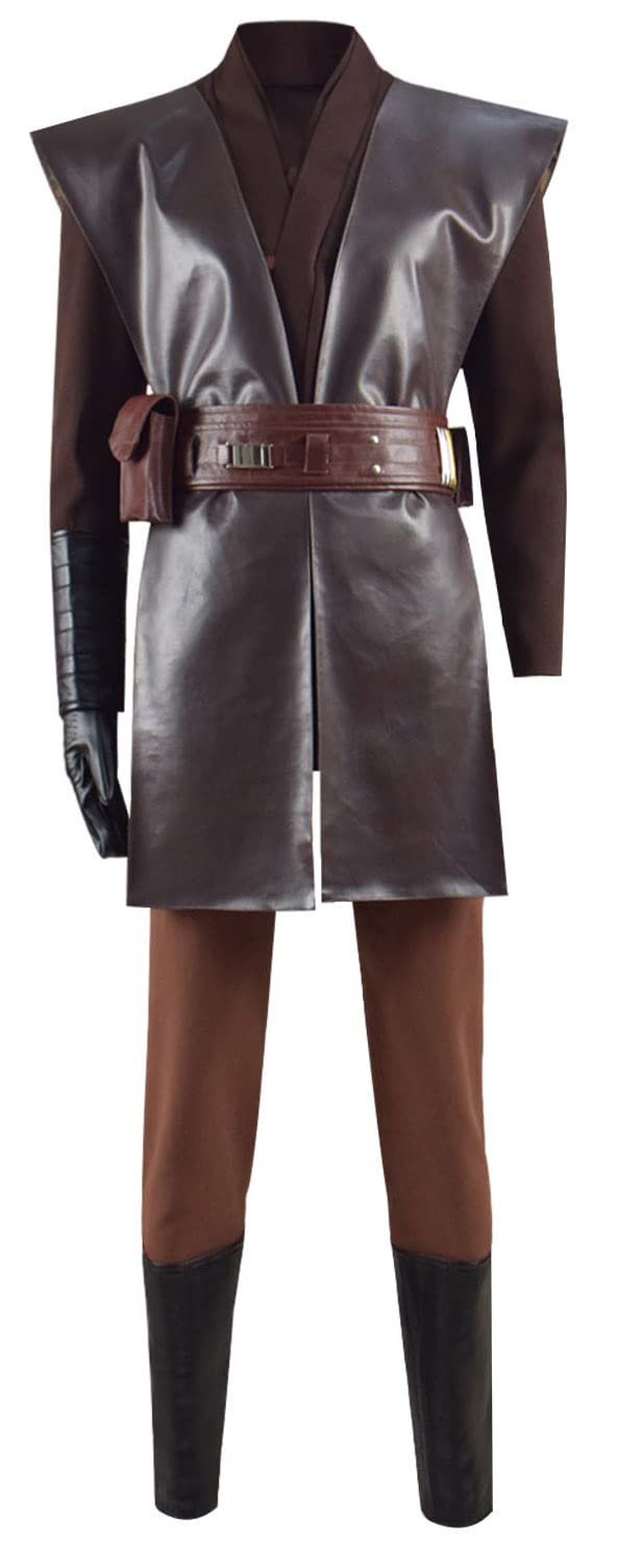 Anakin Skywalker Costume for Men & Women - Jedi Knight Tunic, Vest, Shirt & Pants Set | Halloween Cosplay, Star Wars Party Outfit, Jedi Costume for Conventions & Themed Events