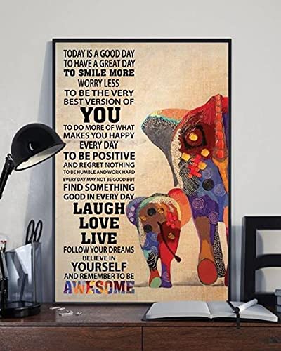 Motivational Animal Lover Poster - Inspirational Gift for Friends & Family on Birthday, Graduation, Christmas - Perfect for Home & Office Decor