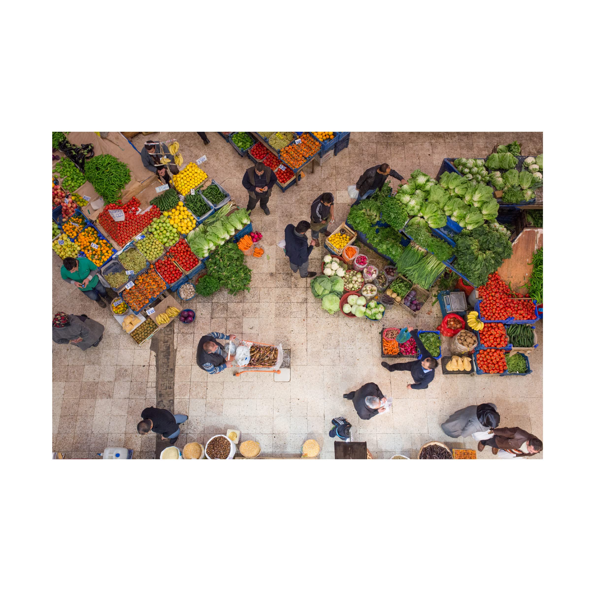 Trademark Fine Art 'Bazaar' Canvas Wall Art by Feyzullah Tunc - Handmade Turkish Inspired Painting for Living Room, Bedroom & Office Decor