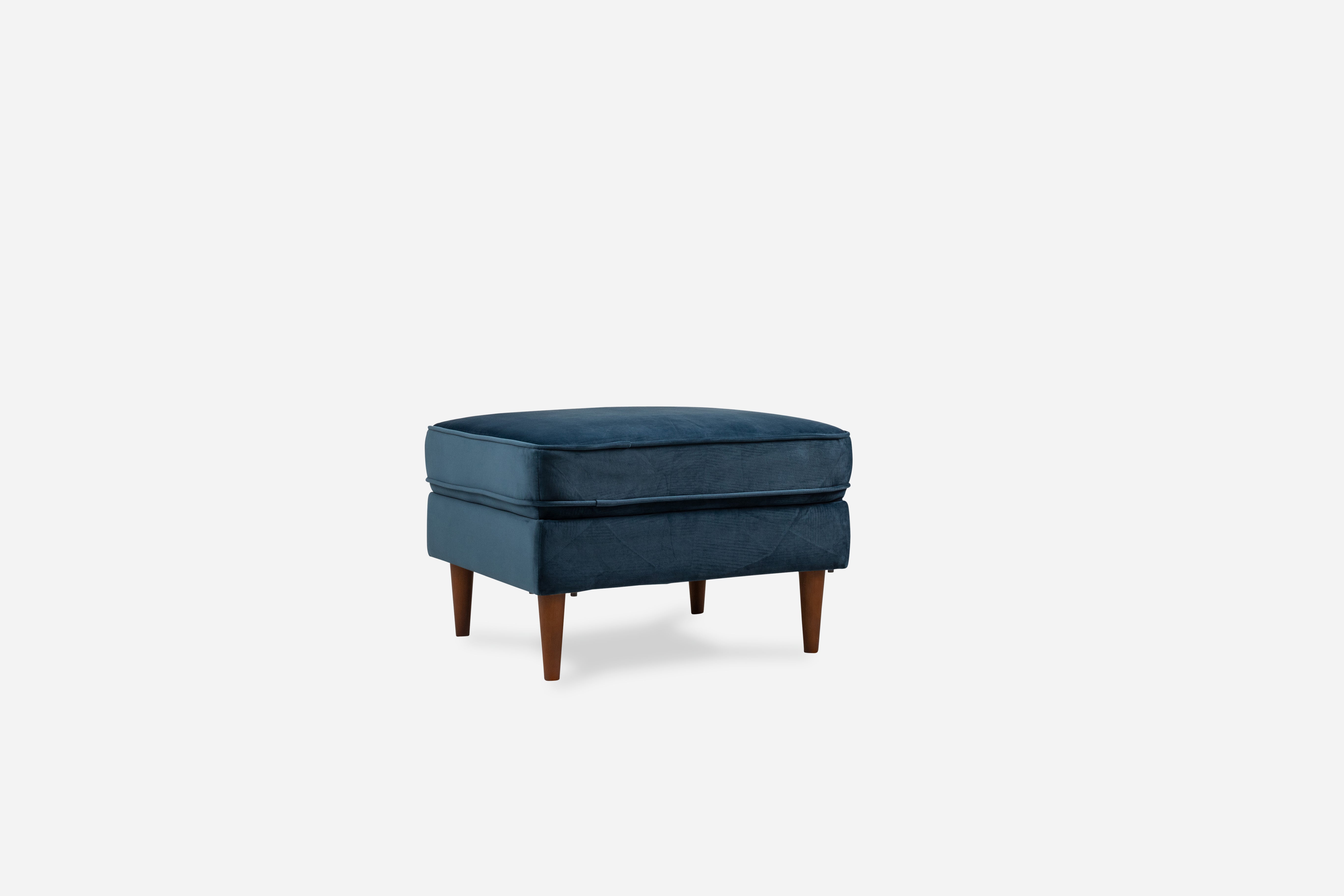 Modern Ottoman Stool with Storage - Versatile Footrest, Coffee Table & Seat for Living Room, Bedroom & Office - Soft Upholstered Fabric, Sturdy Wooden Frame