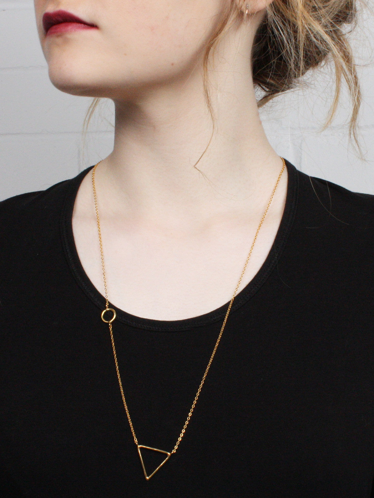 14K Gold Pyramid Necklace for Women - Elegant Layering Pendant for Everyday Wear & Special Occasions