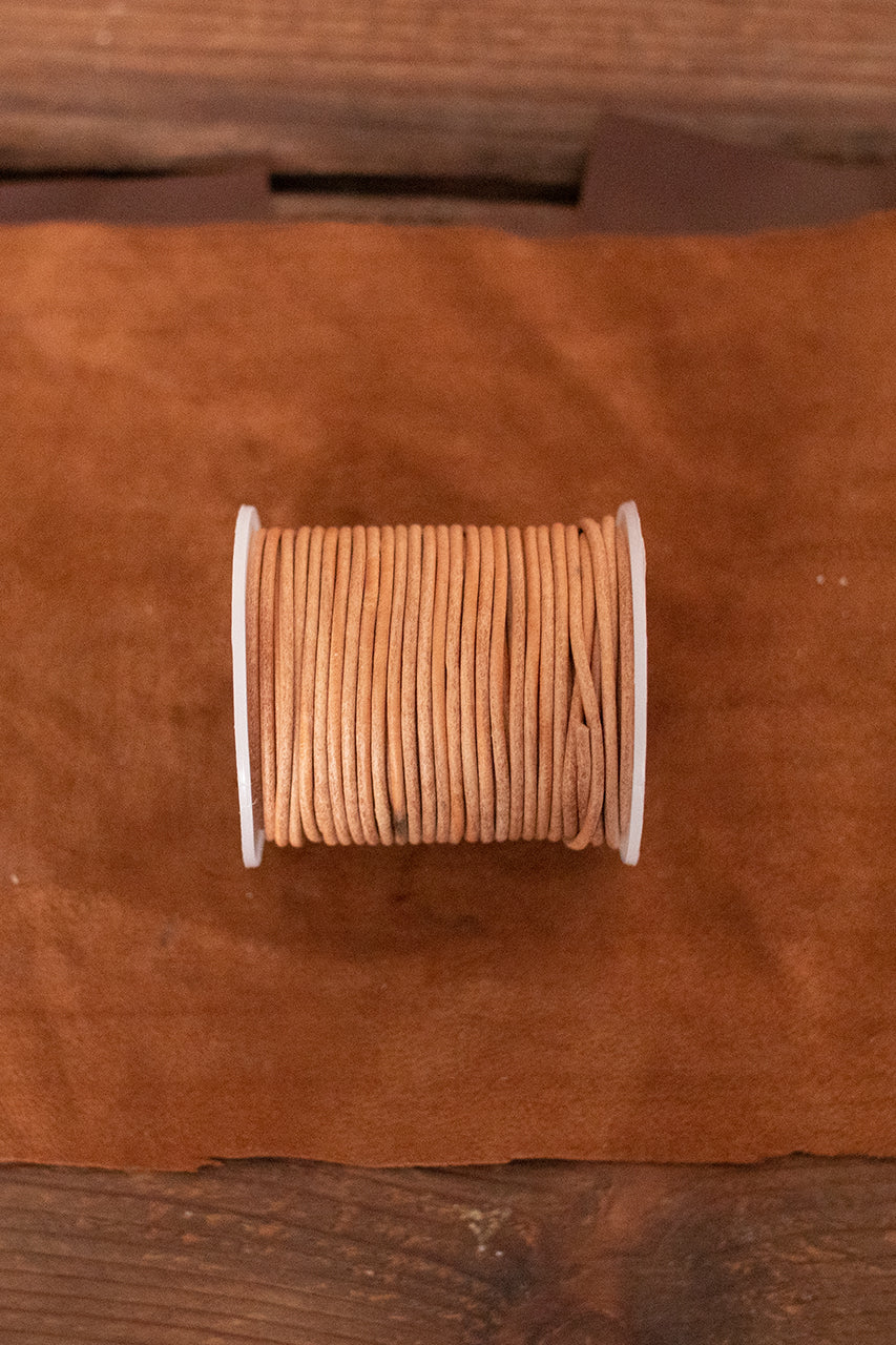 Natural Leather Cord 2.0mm for Jewelry Making - 25 Meter DIY Craft Rope for Bracelets, Necklaces & Macrame Projects - Perfect for Beading, Handmade Accessories & Home Decor