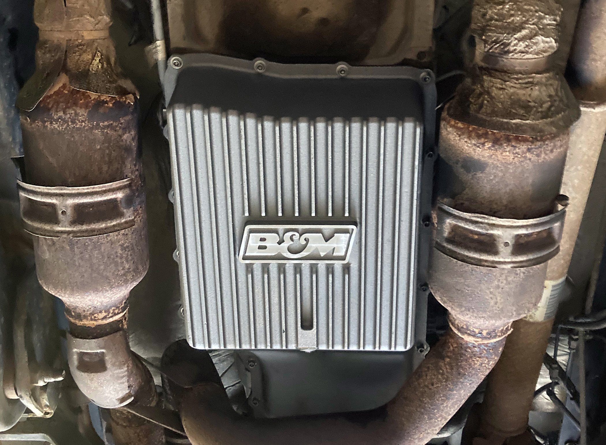 B&M HI TEK Deep Transmission Pan for 2011-2021 Ford F250 & F350 Trucks - Heavy Duty Aluminum Oil Pan - Improved Cooling & Performance - Perfect for Towing & Off-Road Adventures
