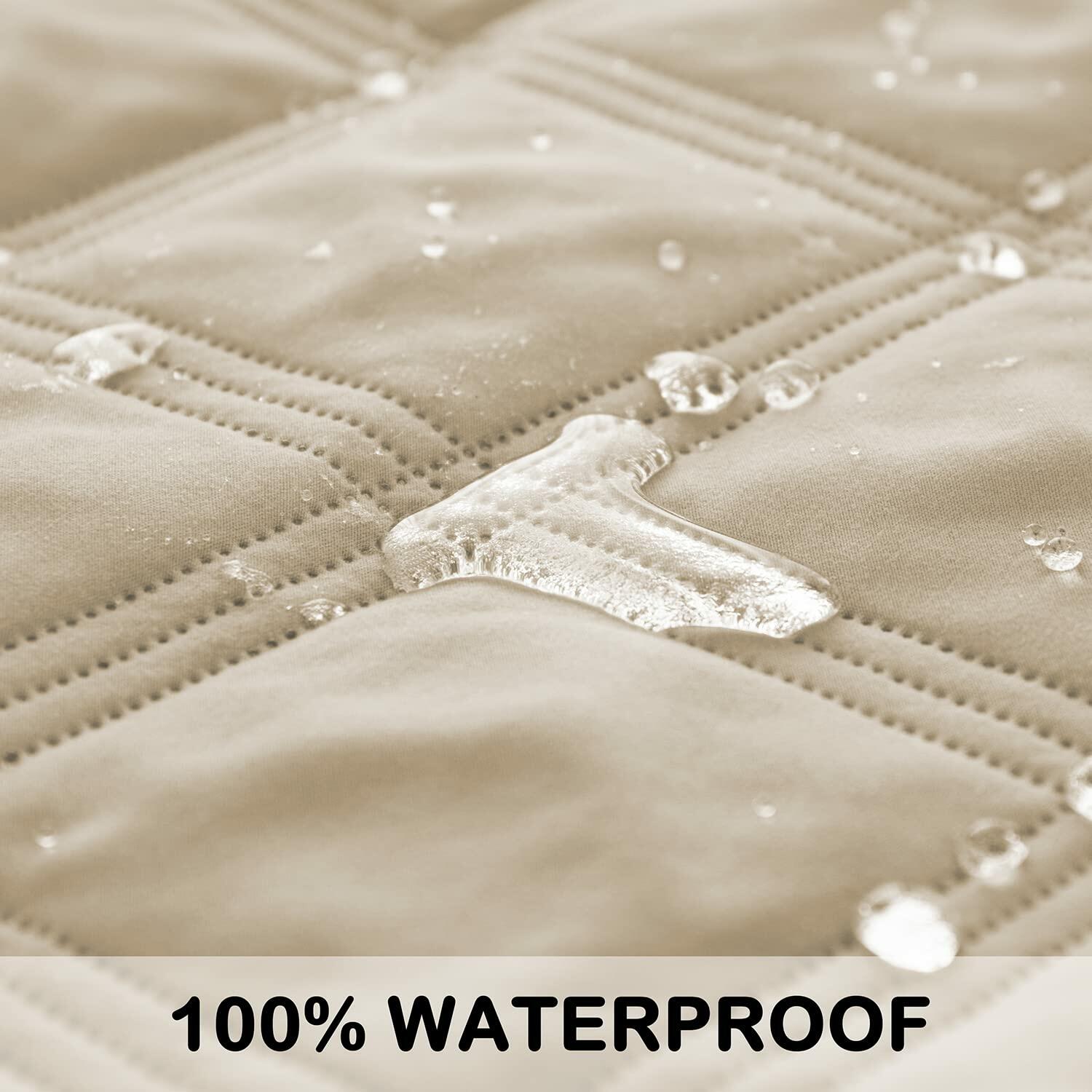 Waterproof & Reversible Pet Cover for Couches, Sofas & Furniture - 82x102 Inch Beige/Cream - Protects Against Pet Hair, Scratches & Spills - Perfect for Living Room, Bedroom & Pet-Friendly Homes