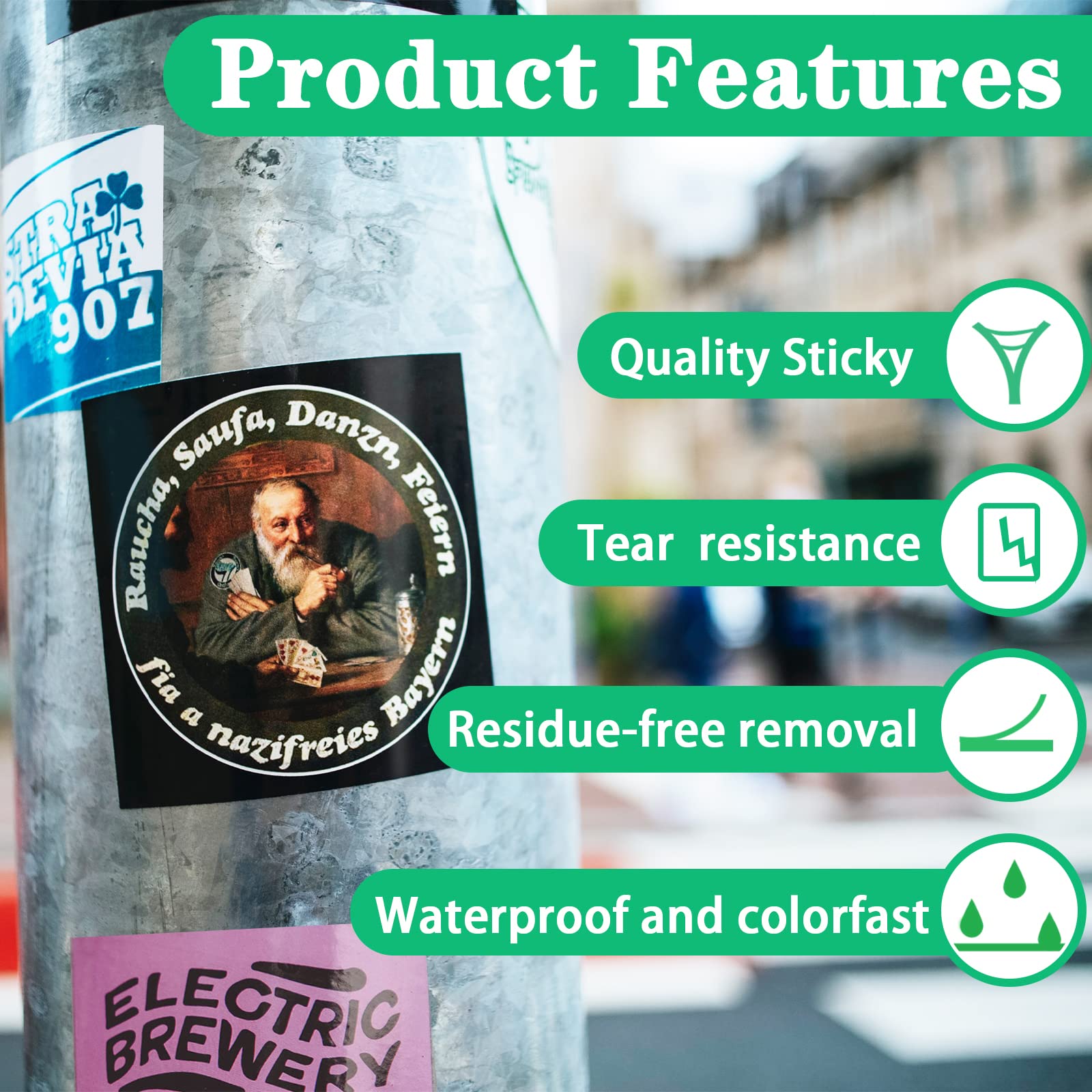 Glossy Printable Vinyl Sticker Paper for Inkjet Printer - 25 Sheets 8.5
