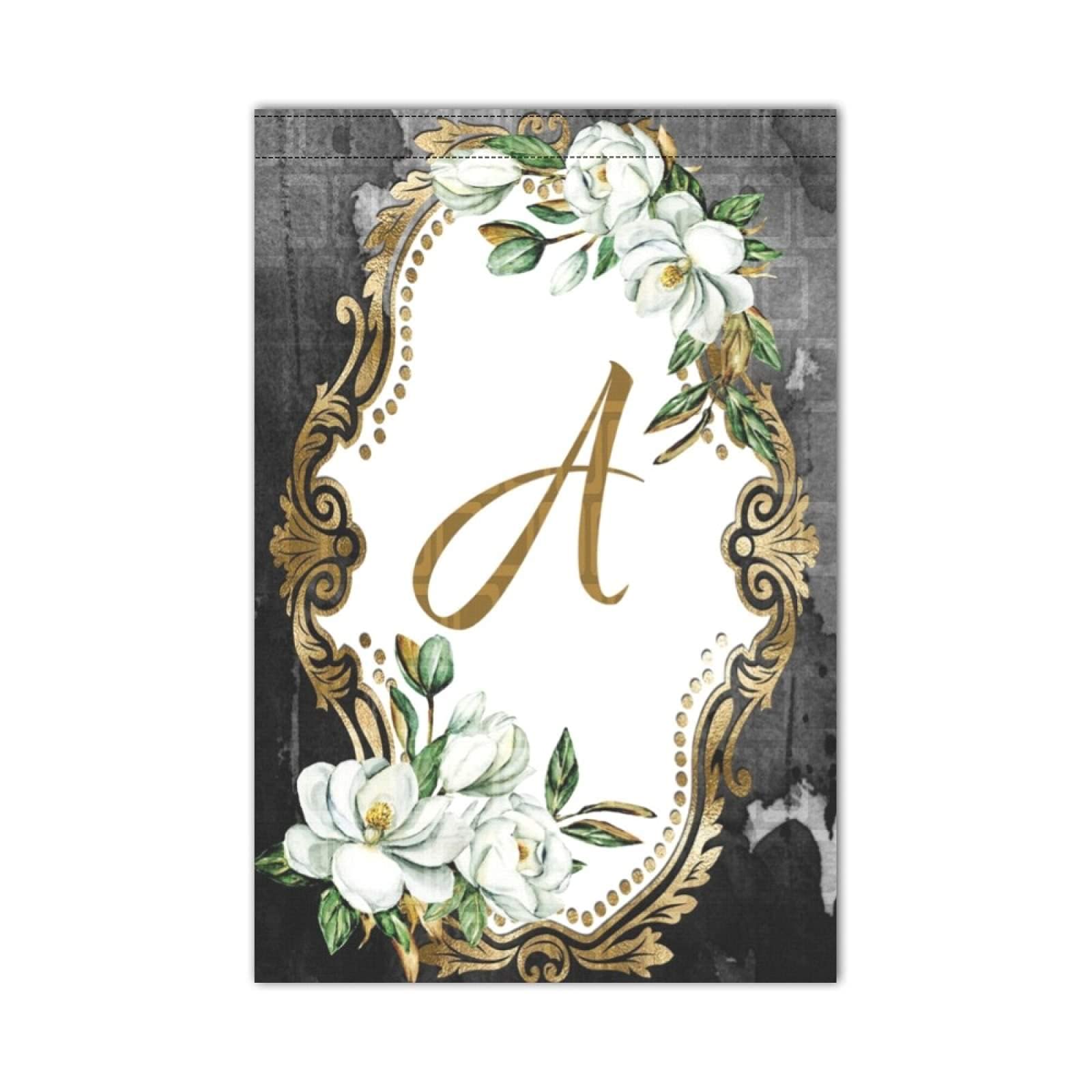 Magnolia Garden Flag - Personalized Black and Gold 36x60 Inch Decorative Yard Flag with Clip for Outdoor Home Decor | Perfect for Spring, Summer, and Southern Style Gardens