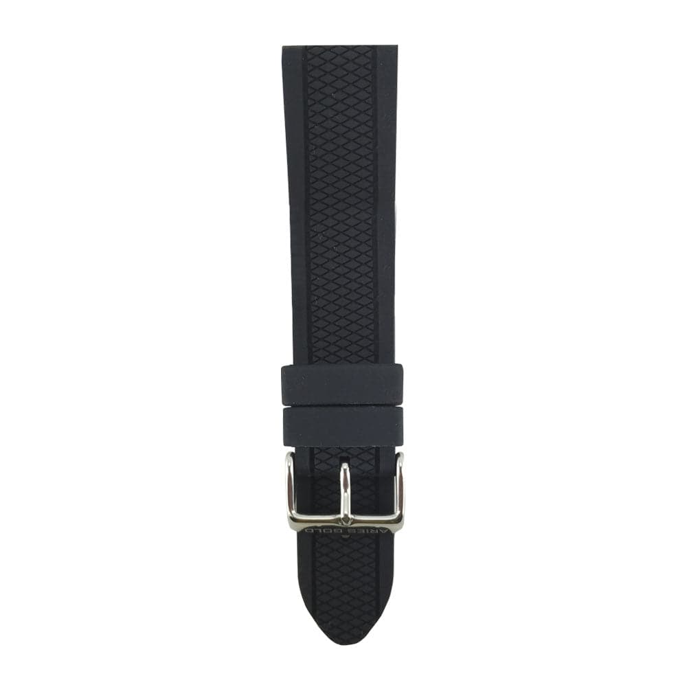 ARIES GOLD BLACK TURISMO AG R0004 Men's Watch with Silver Buckle & Black Rubber Strap - Perfect for Sports, Outdoor Activities and Casual Wear