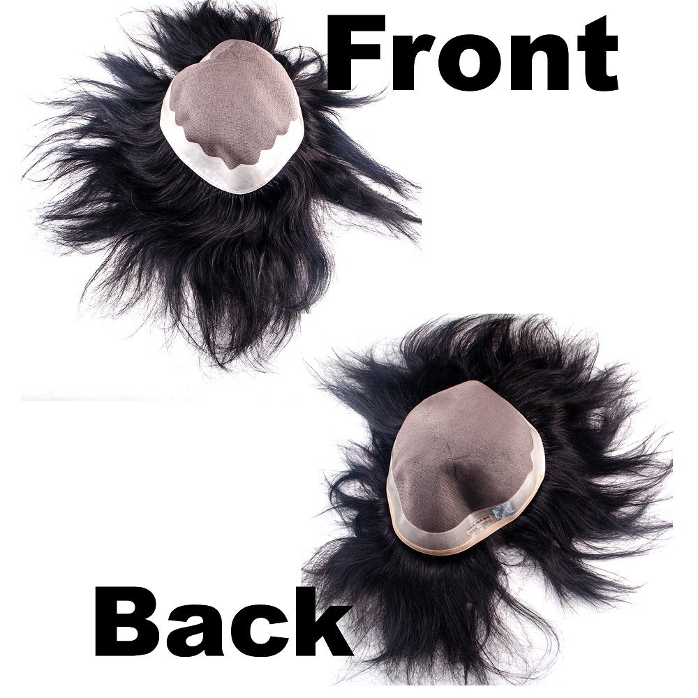 Premium Human Hair Toupee for Men & Boys - Full Head Hair Patch Wig (10x8, Black) - USA Base - Natural Look & Comfort - Perfect for Daily Wear, Special Occasions & Hair Loss Solutions