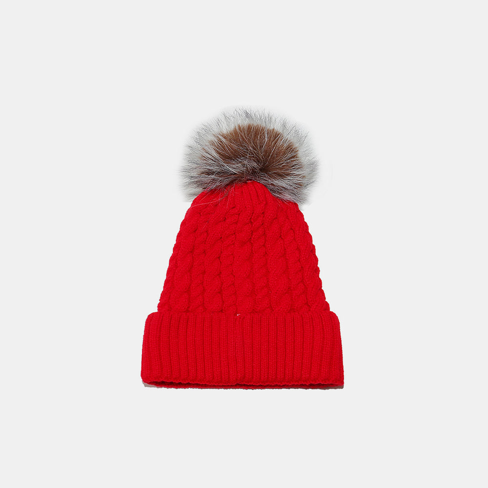 Cozy Cable Knit Winter Hat with Soft Pom Pom - Warm Beanie for Women & Men - Perfect for Skiing, Snowboarding & Cold Weather Activities