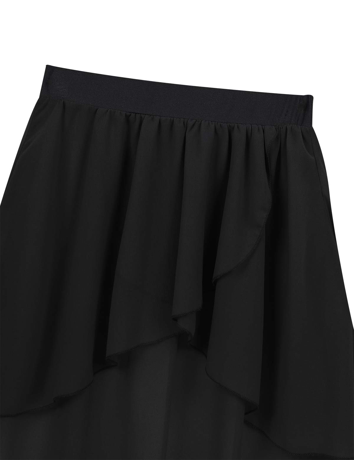 Agoky Girls' Chiffon Hi-Low Dance Skirt - Lyrical Ballet Jazz Latin Dance Dress for Studio Practice & Performance - Perfect for Recitals, Competitions & Dance Classes