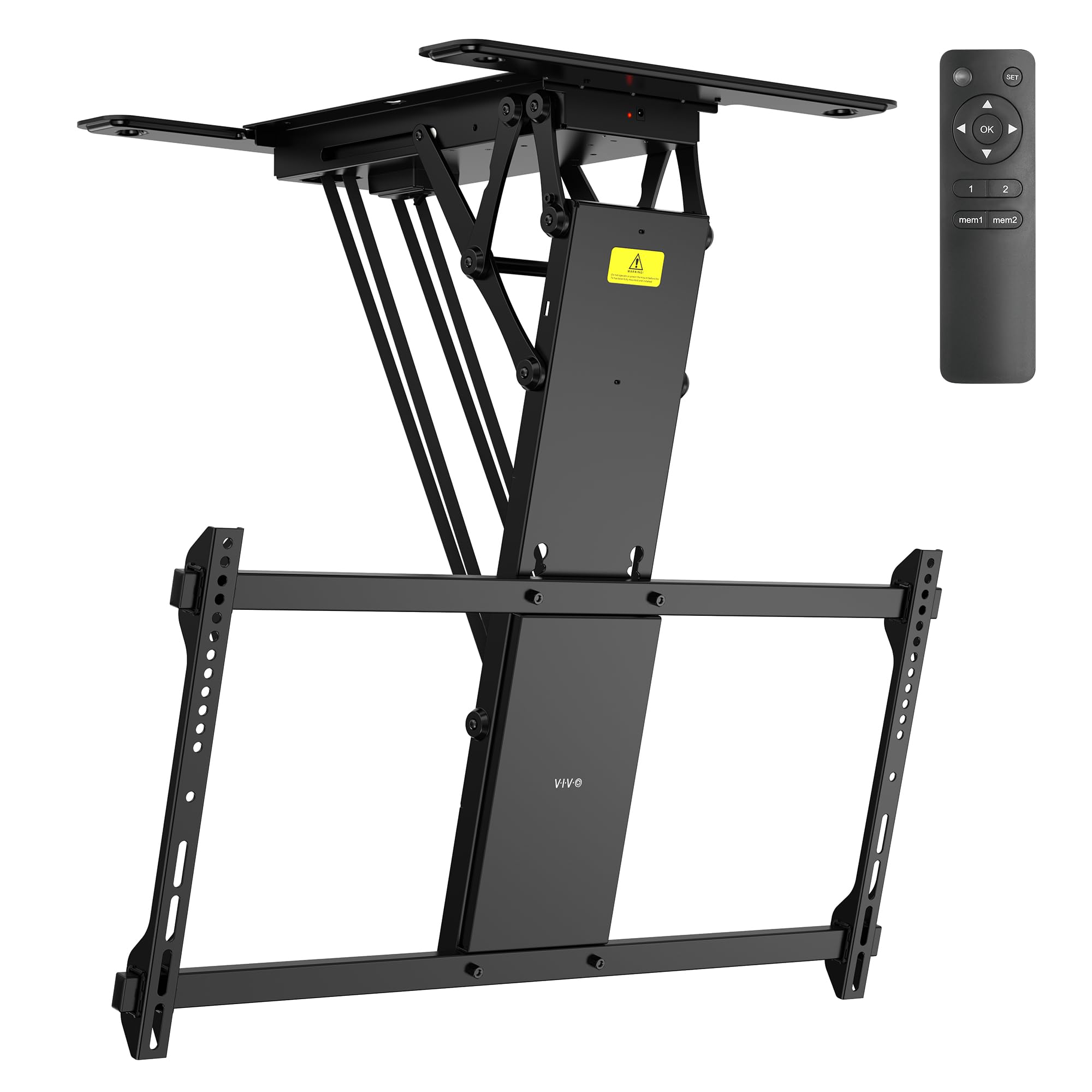 VIVO Electric TV Ceiling Mount for 40-85 Inch Screens | Motorized Flip-Down Pitched Roof VESA Mount | Heavy Duty Black Master Pack (MOUNT-E-FD85) | Perfect for Home Theaters, Bars, and Commercial Spaces