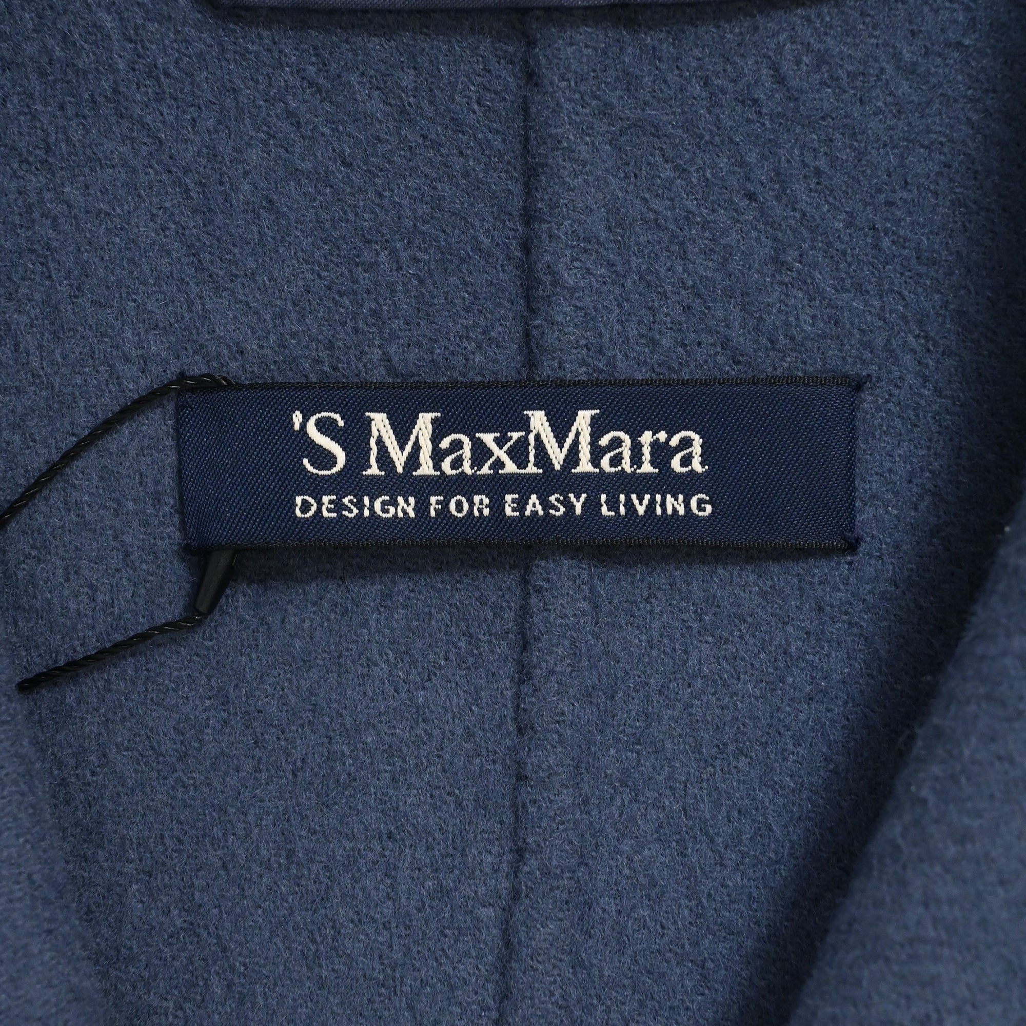 Max Mara Women's Blue Wool Single Breasted Coat - Elegant Winter Outerwear for Office & Formal Occasions