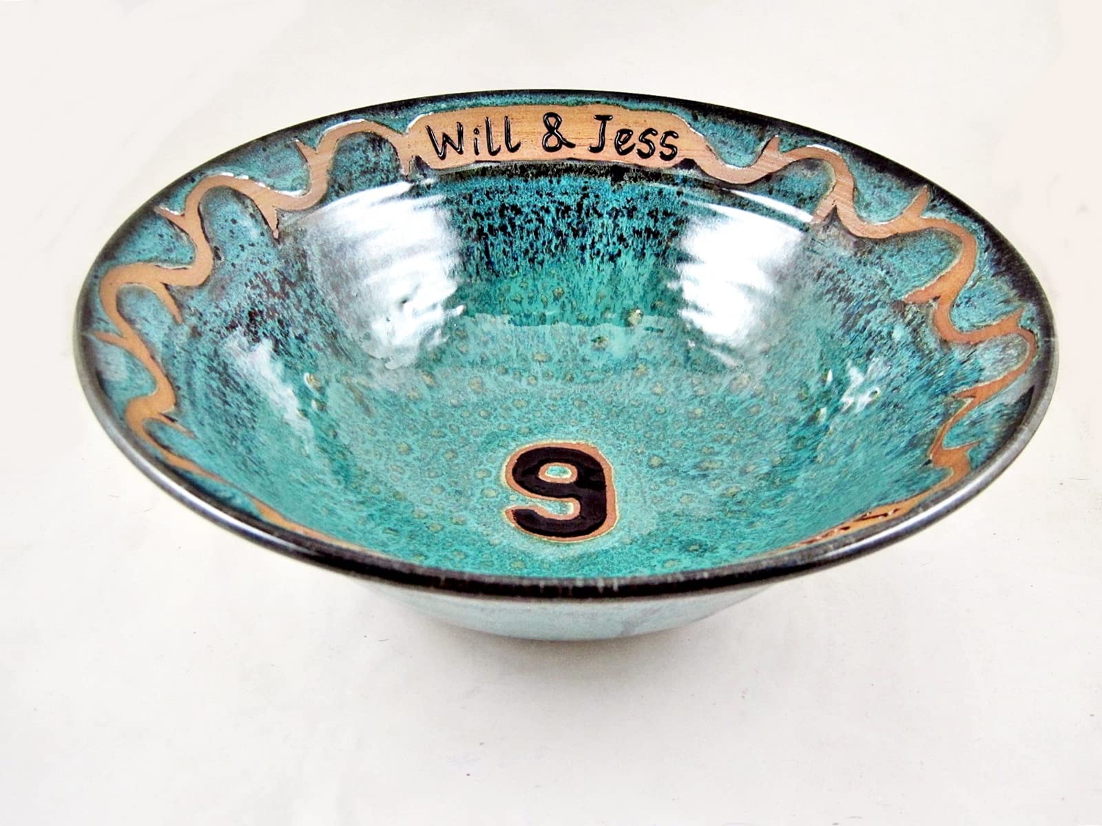 Custom 9th Anniversary Pottery Gift - Handmade Ceramic Keepsake for Couples | Perfect for Wedding Anniversaries & Romantic Celebrations